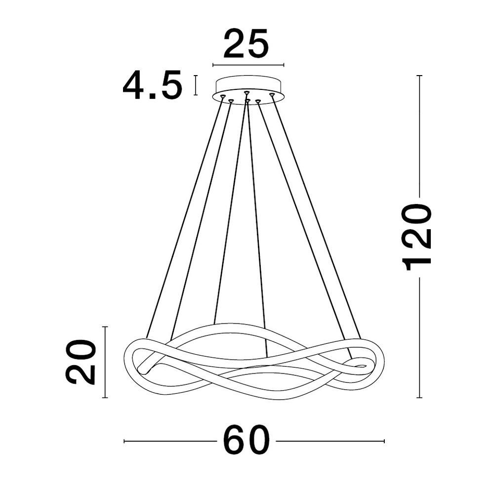 Design-Pendelleuchte Jinal schwarz Ø 60cm Lyora 5212017438737