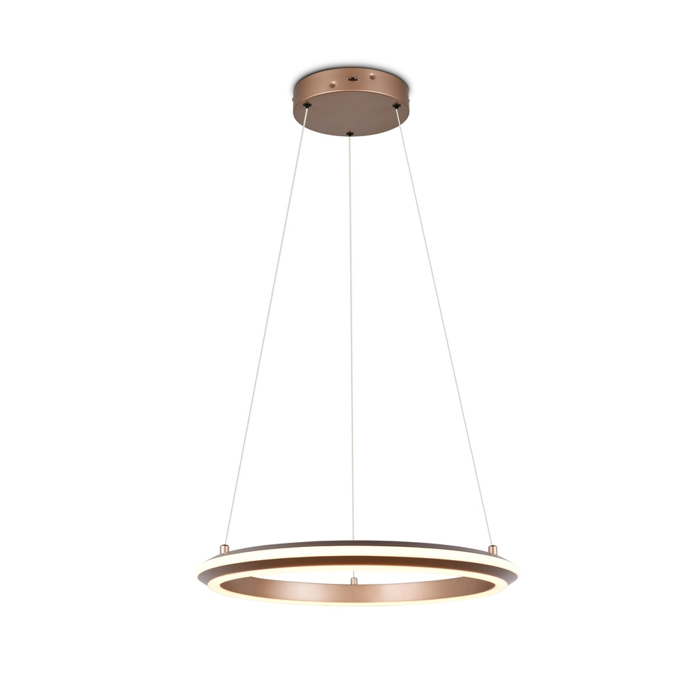 Pendelleuchte Amador mokkabraun Ø 45cm Trio 4017807664164