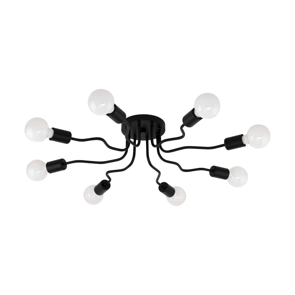 Schwarze Deckenleuchte Orazio spider Eglo 9002759979843
