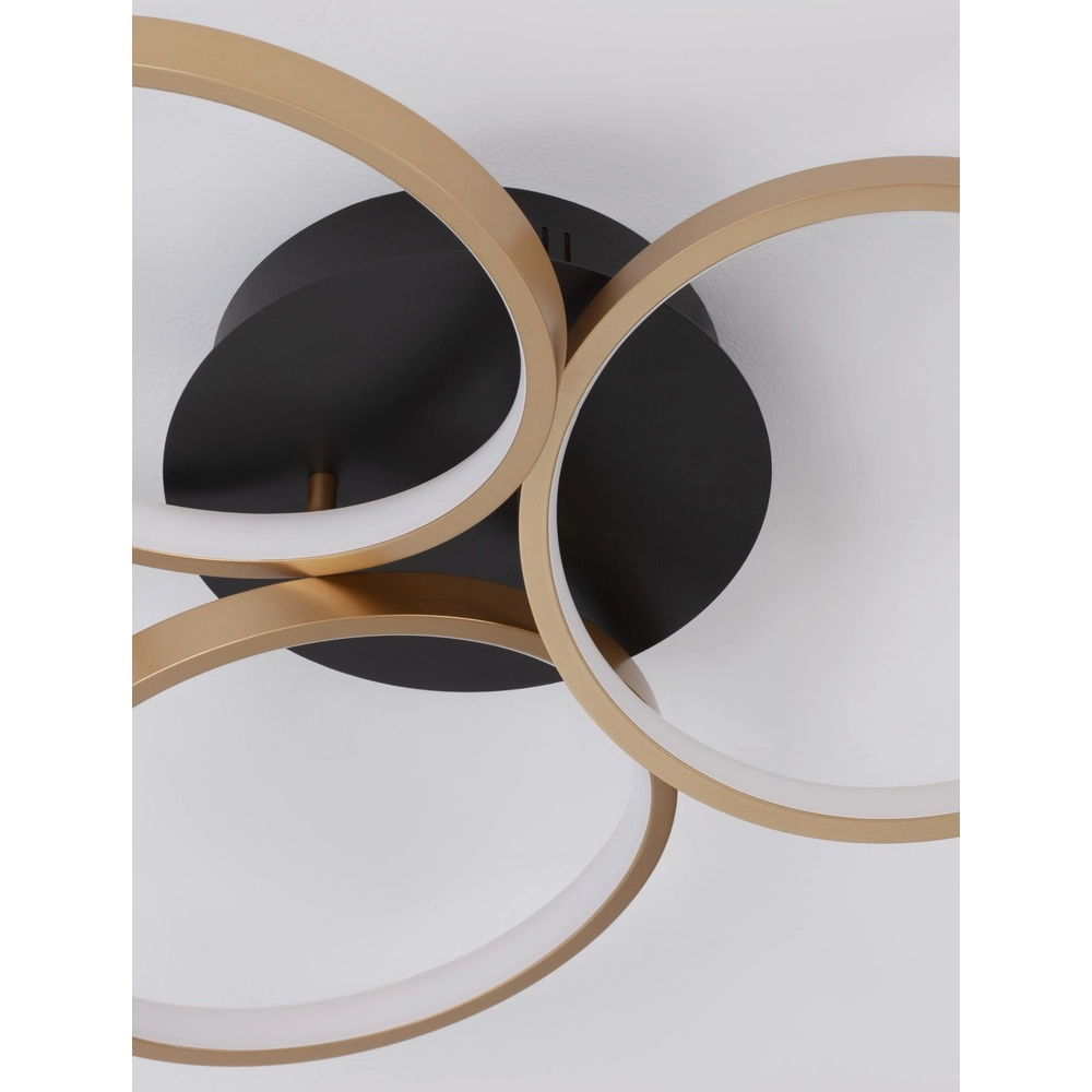 Design-Deckenleuchte Elize schwarz mit gold Ø 55cm Lyora 5212017433138
