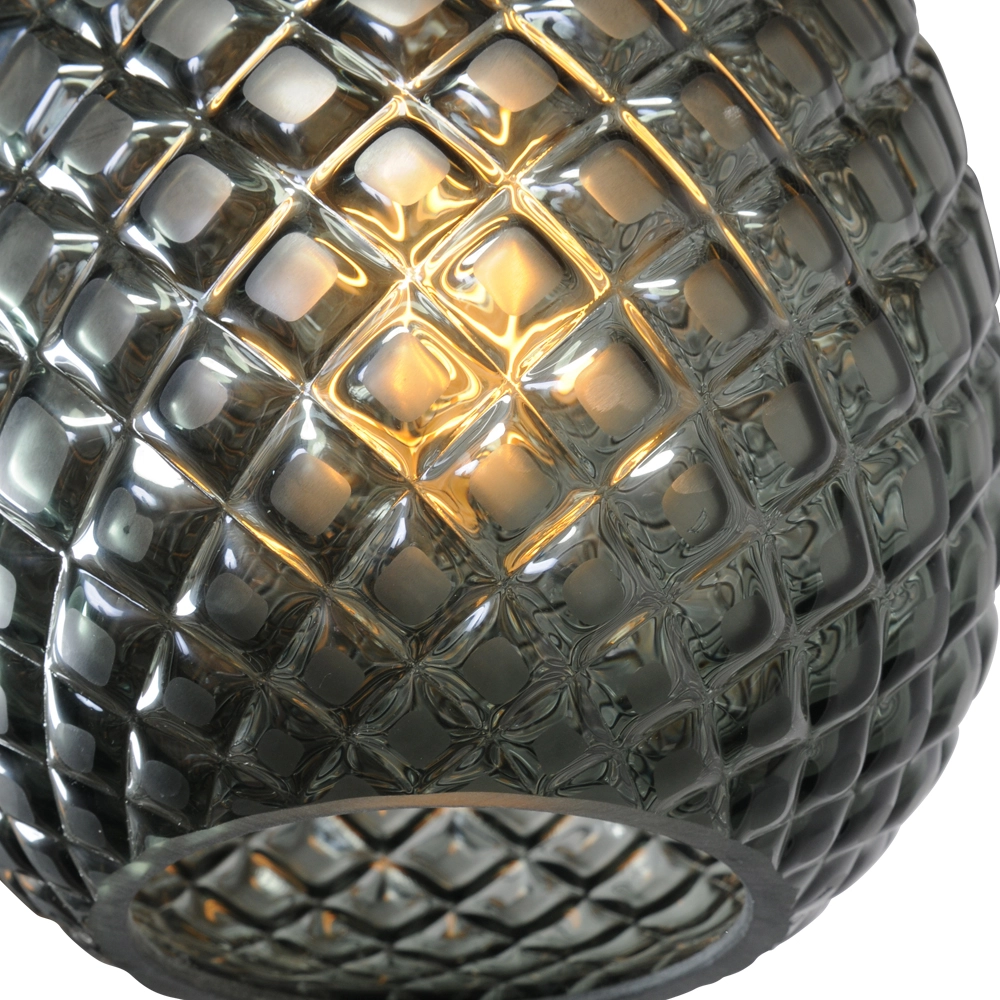 Schwarze Hängelampe Pineapple 6-flammig mit Rauchglas Masterlight 8718121209920