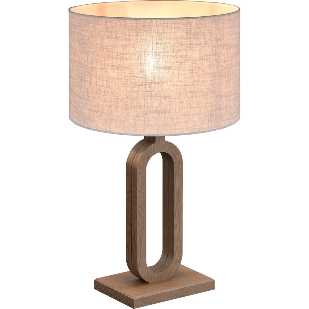 Tischlampe Sino Loop 39 cm dunkles Holz