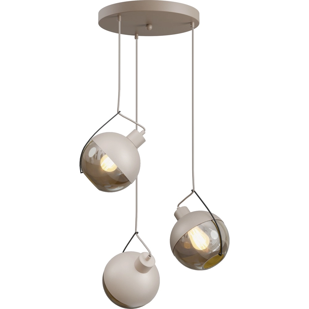 Design-Pendellampe Opera 3-Licht beige Terra Ø 35cm Masterlight 8718121424231
