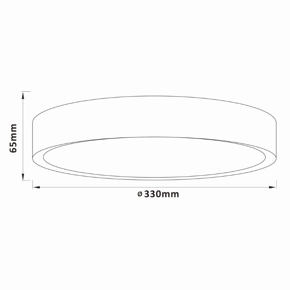 Designer-Deckenleuchte Slimline schwarz Ø 33cm Brilliant 4004353426551