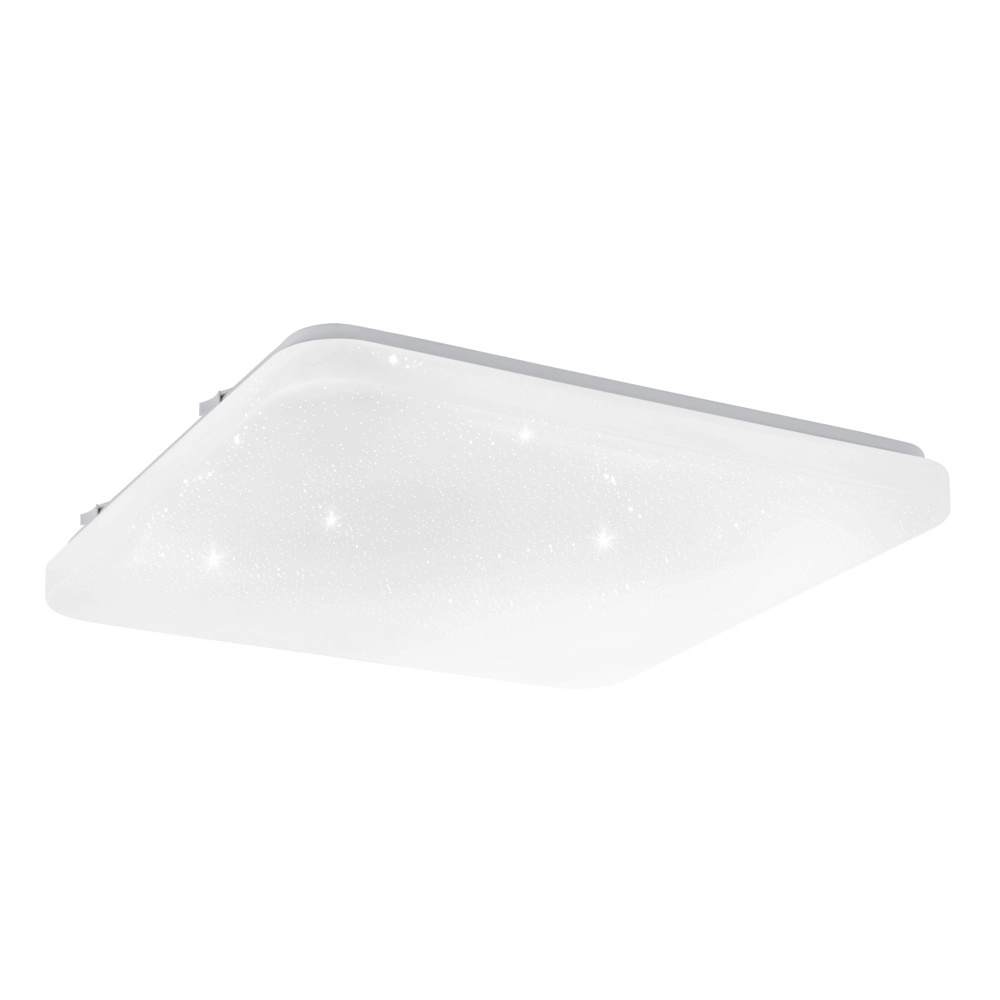 Deckenlampe Frania-Ip Quadratisch 33cm Weißer Kristalleffekt