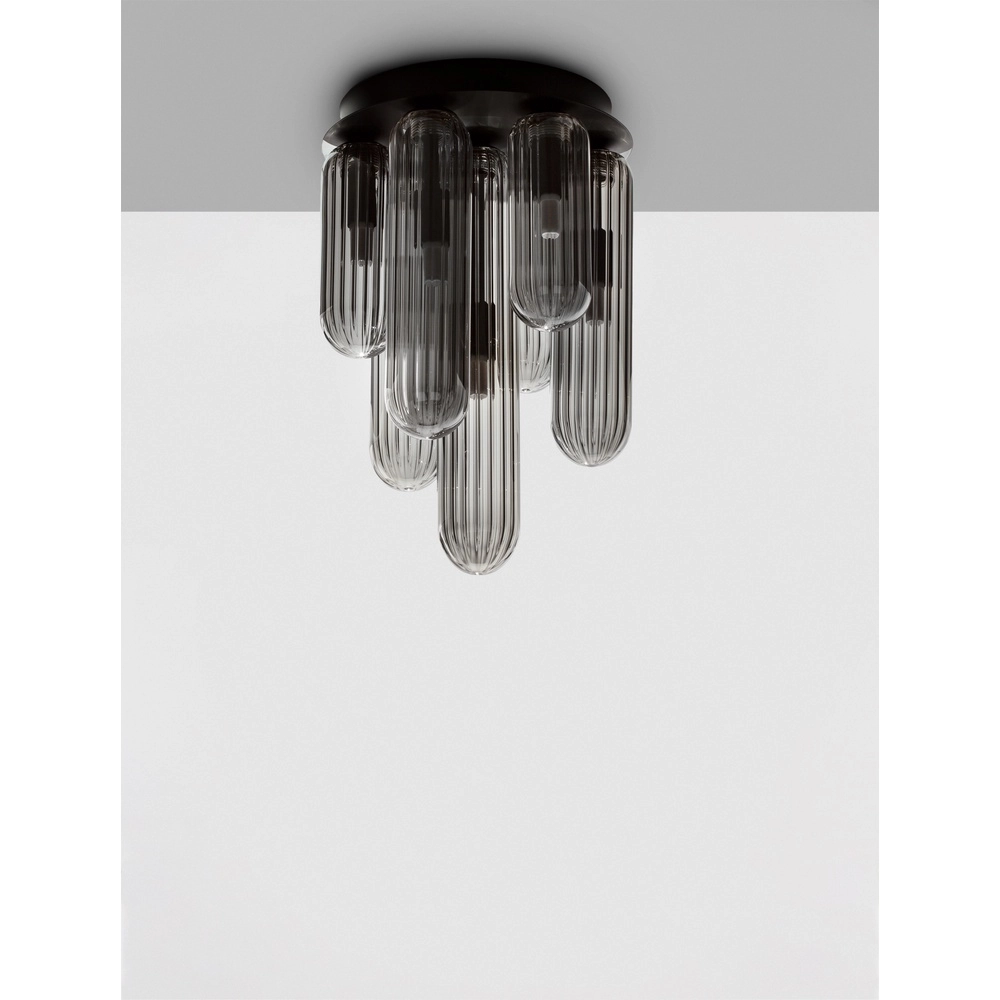 Design-Deckenleuchte Gustave schwarz 7-flammig Lyora 5212017443304