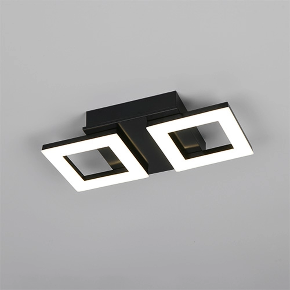 Design-Deckenlampe Cemi Quadratschwarz Trio 4017807704310