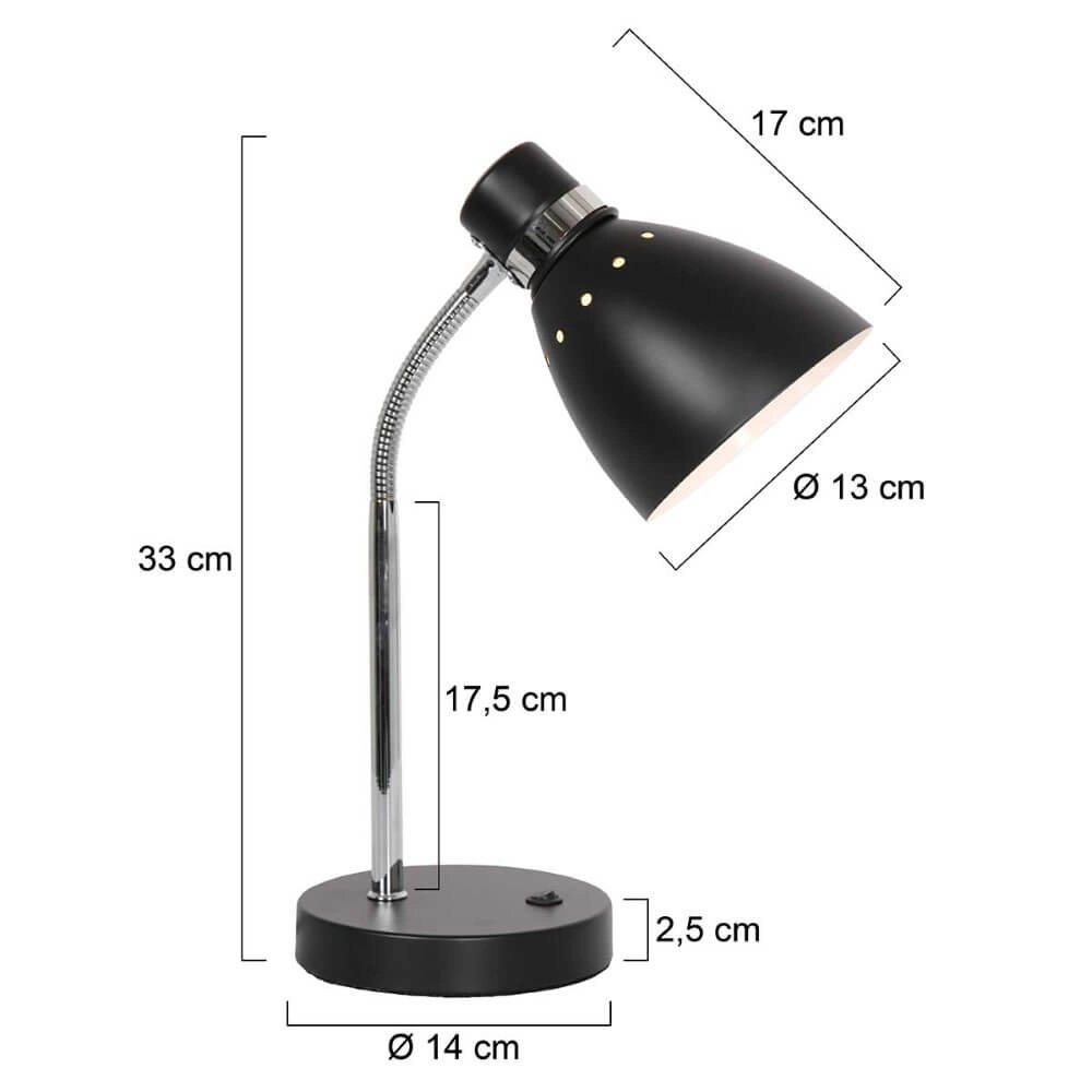 Schwarze Schreibtischlampe Spring Steinhauer 8712746161410