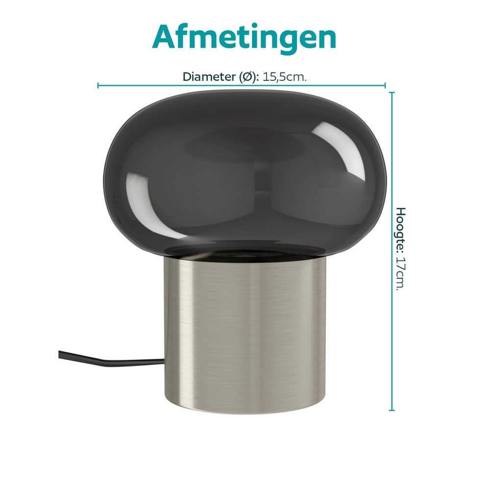 Design-Tischlampe Bravino Nickel Ø 15,5 cm