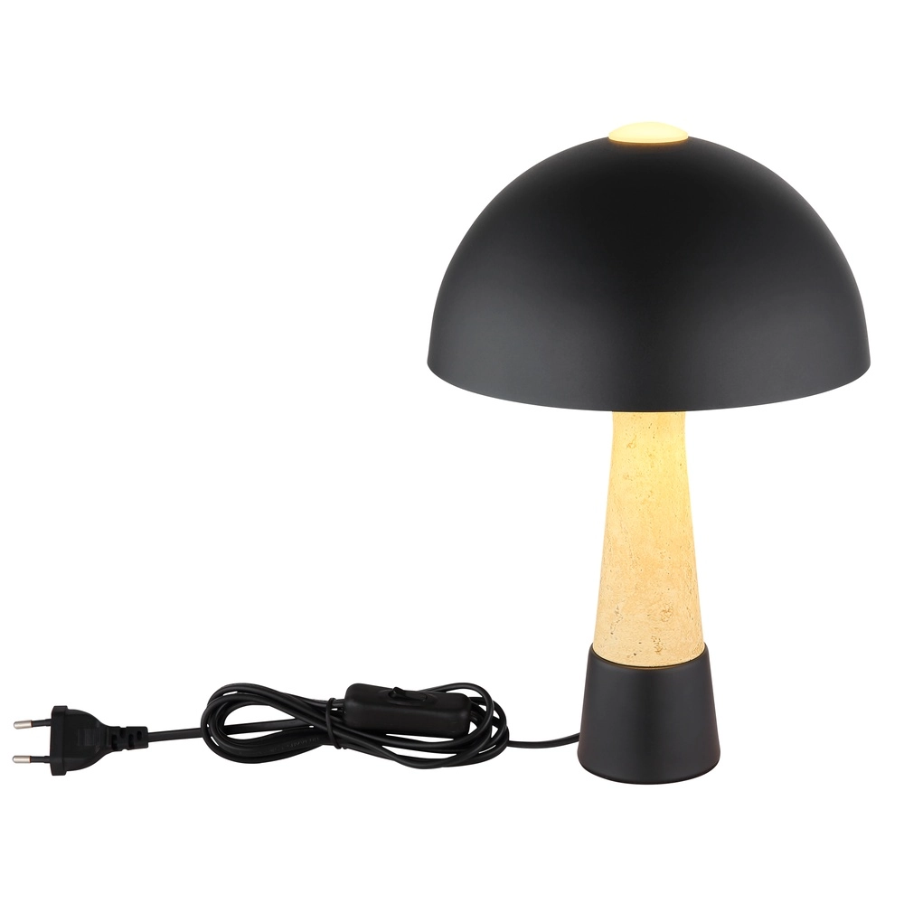 Einzigartige Tischlampe Paulin Ø 25 cm schwarz Globo 9007371573059