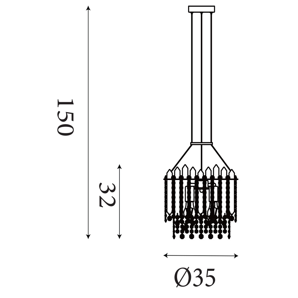 Pendelleuchte Spear gold Ø 35cm Searchlight 5053423302188