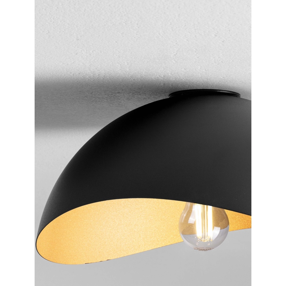 Deckenlampe Opsi schwarz mit gold Ø 30cm Lyora 5212017458056