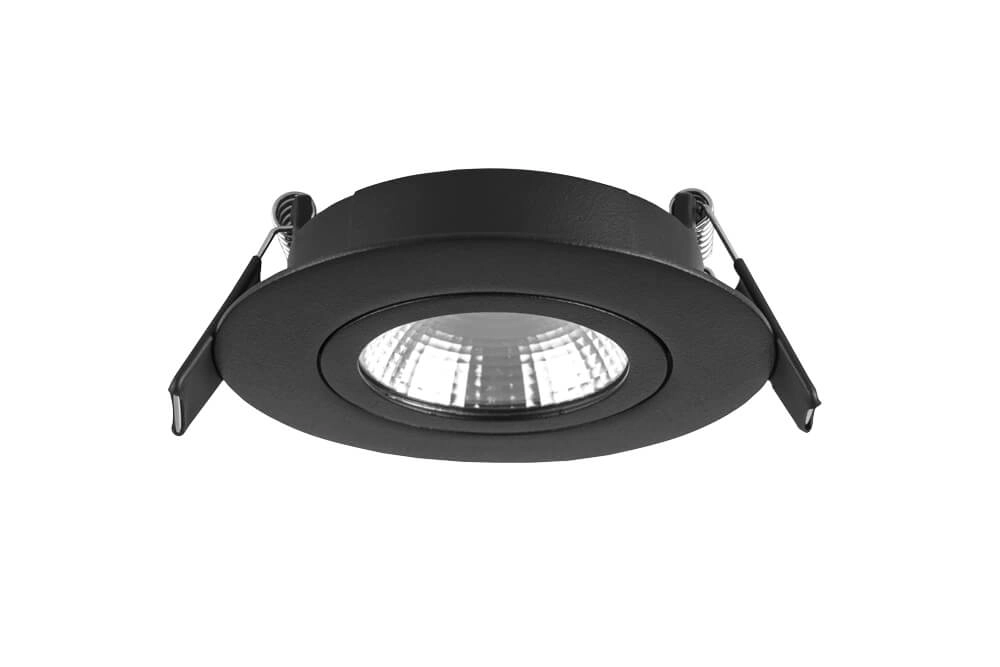 Flacher Einbaustrahler Lux Slim 3000K - Schwarz Lyora 5055788250067
