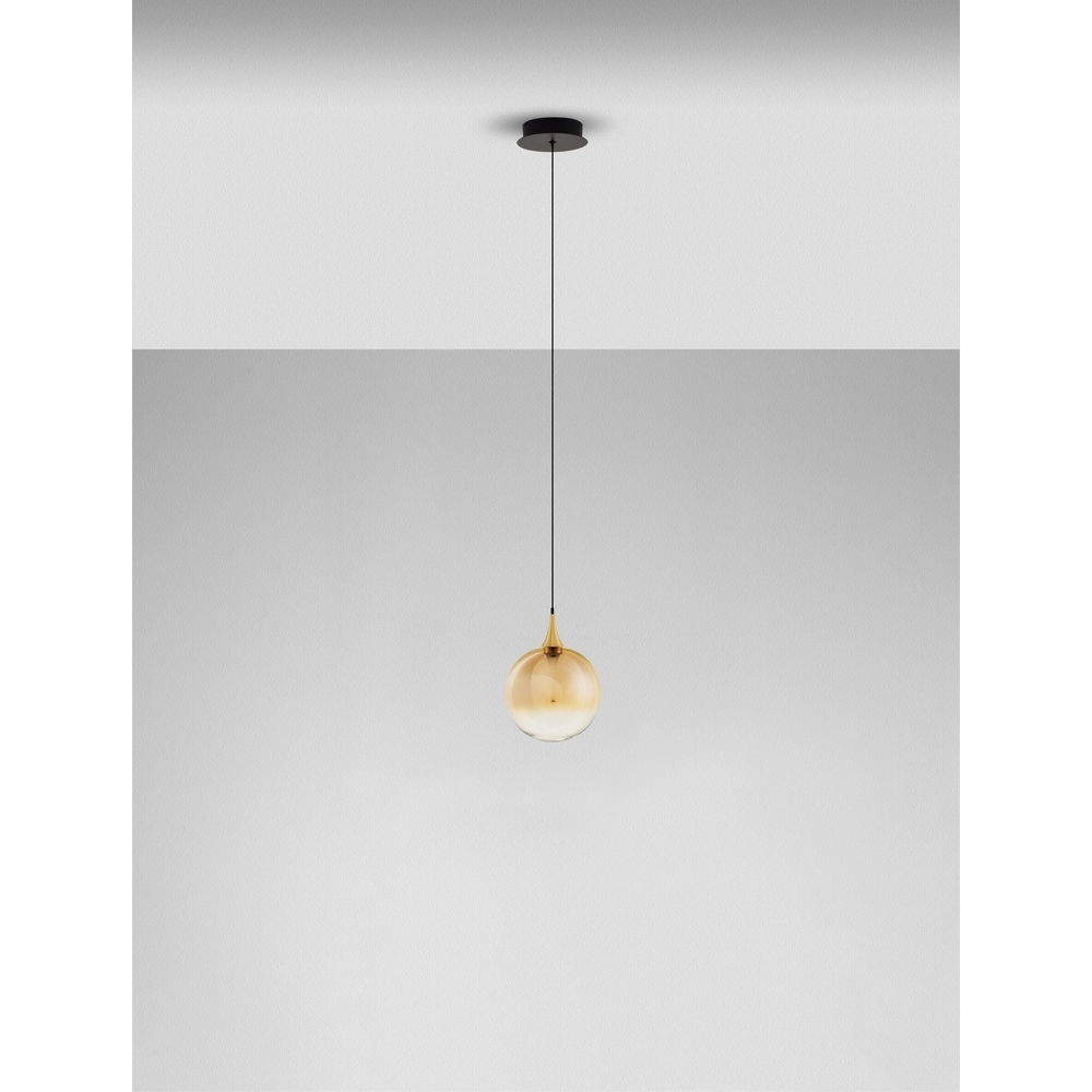 Pendelleuchte Orenda Einzelnes Braunglas Lyora 5212017477613