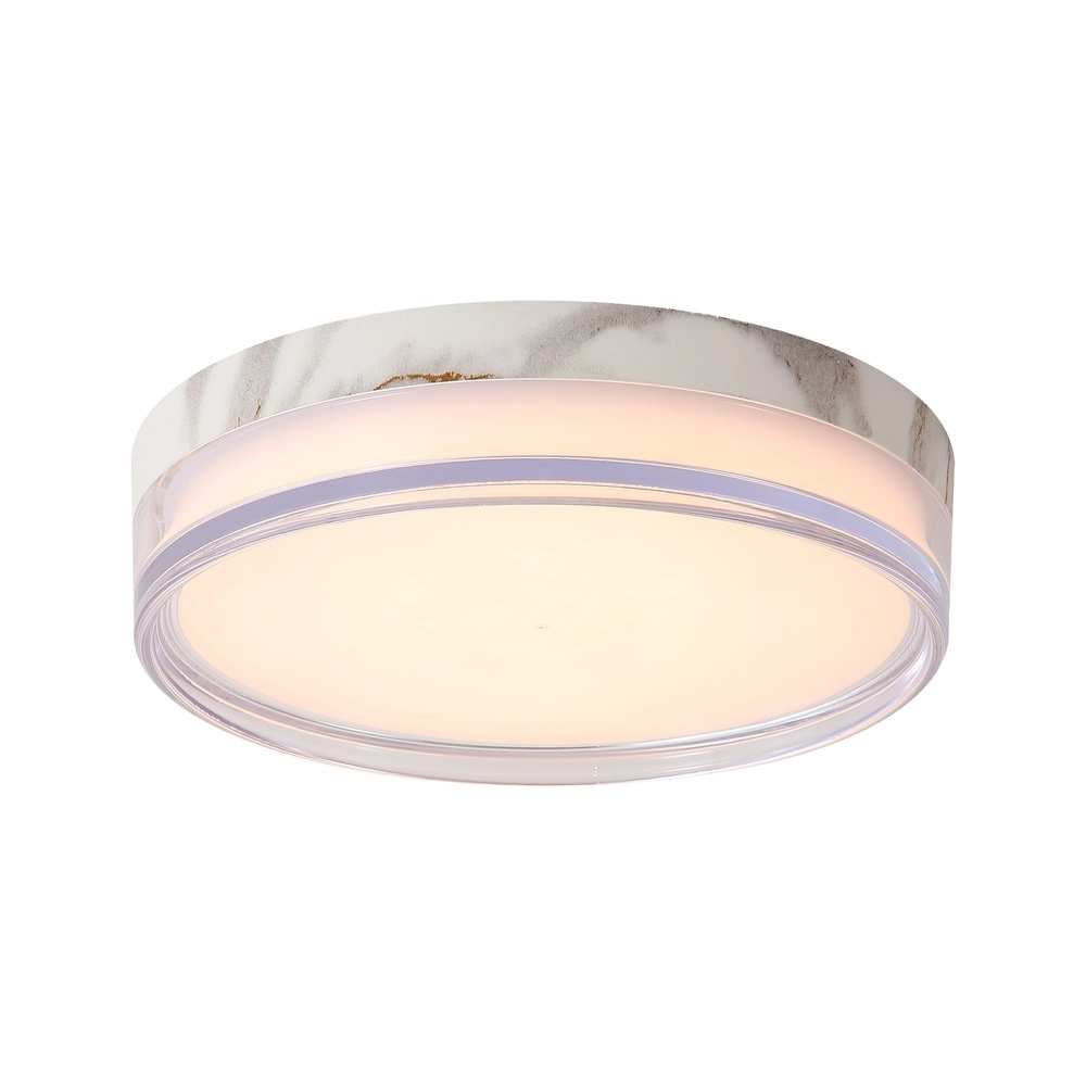 Deckenlampe Button Ø 30 cm weißer Marmor