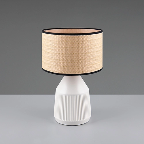 Tischlampe Formentera Ø 28 cm weiß Trio 4017807680126