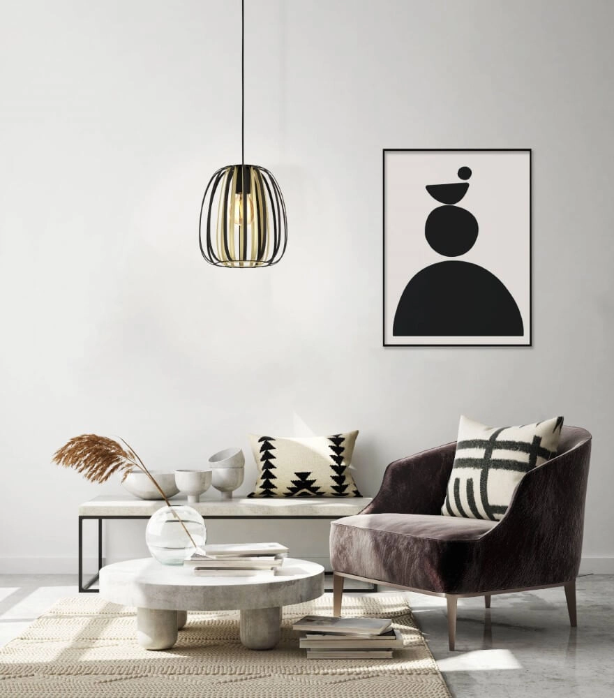 Hängelampe Ø 25,5cm Encinitos schwarz mit gold Eglo 9002759996659