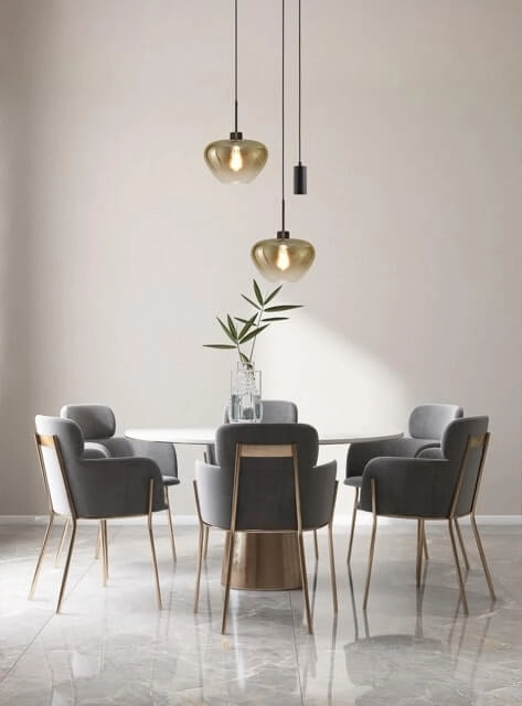 3-flammige Pendelleuchte Genua schwarz mit 2x Goldglas Ø 29cm und 1 Anhänger Masterlight 8718121357126