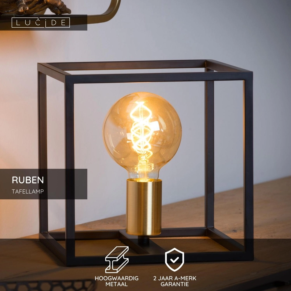 Tischlampe Ruben Schwarz Lucide 5411212000194