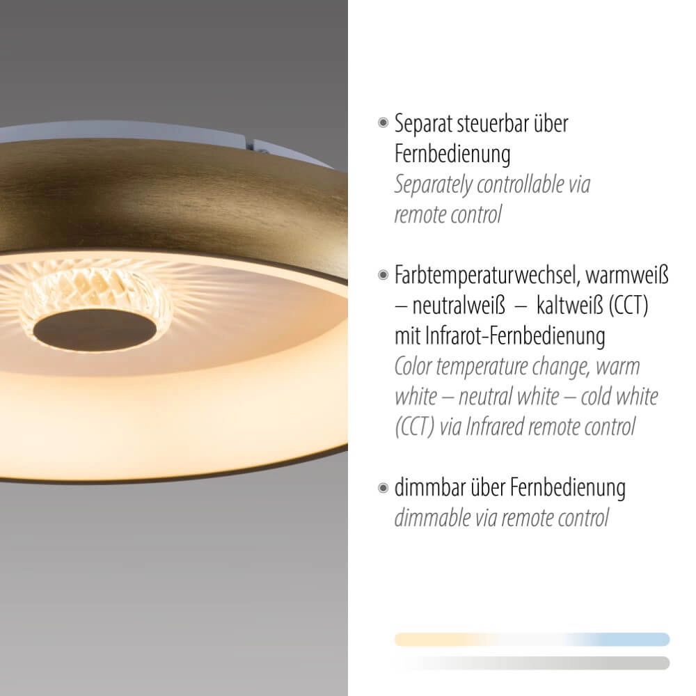 Runde Deckenleuchte Vertigo Messing Ø 46,5cm Just Light 4043689994716