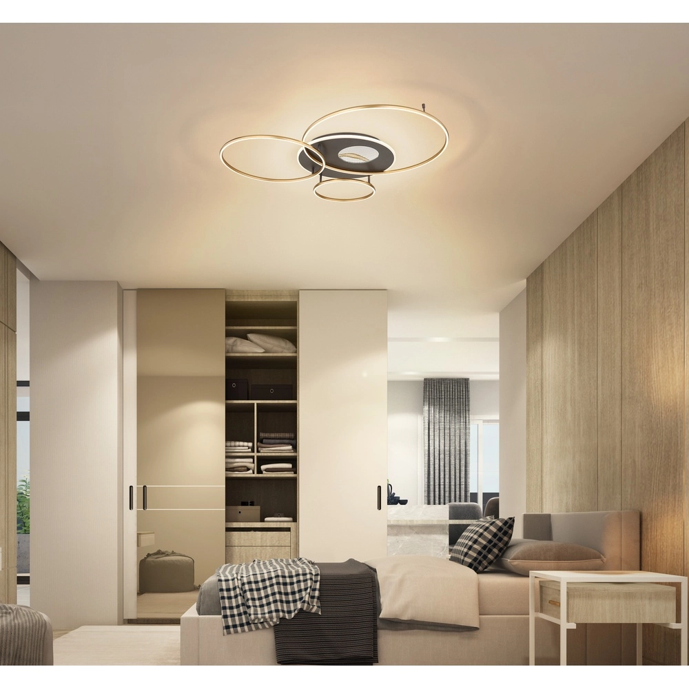 Moderne Deckenlampe Invertina Gold 90 cm Globo 9007371572403