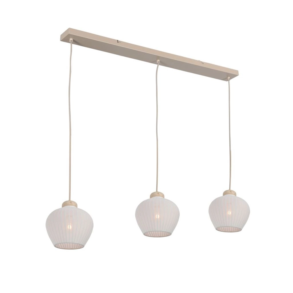 3-Licht Pendellampe Travino Sandbraun Steinhauer 8712746184372