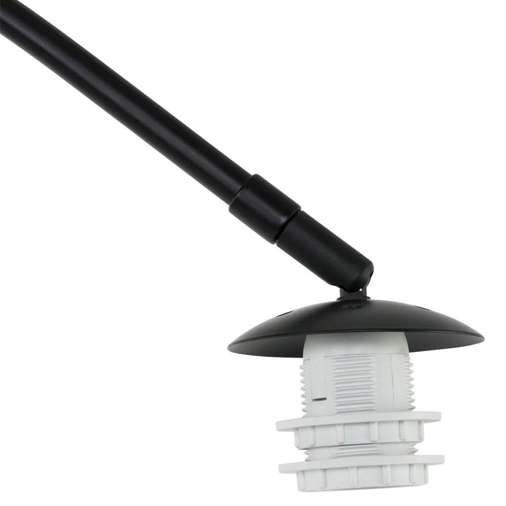 Bogenlampe Sparkled Light schwarz mit Strohschirm Steinhauer 8712746172881