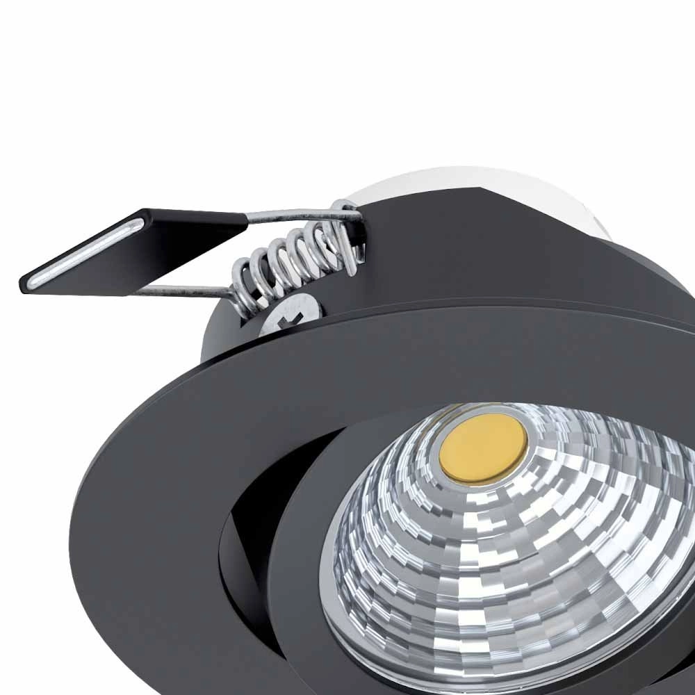Einstellbarer LED-Spot Saliceto Runde - 6W - 2700k schwarz Eglo 9002759986094