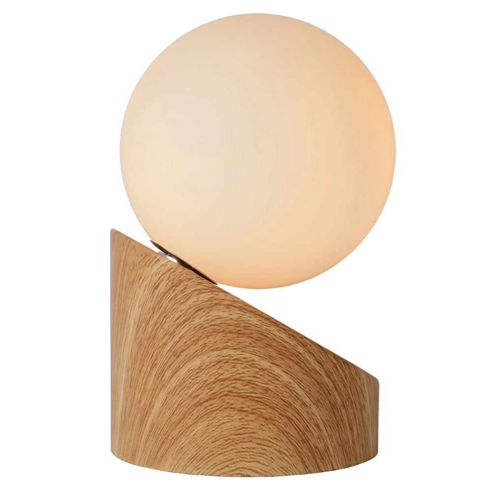 Design-Tischlampe Len Heller Holzlook Lucide 5411212450593