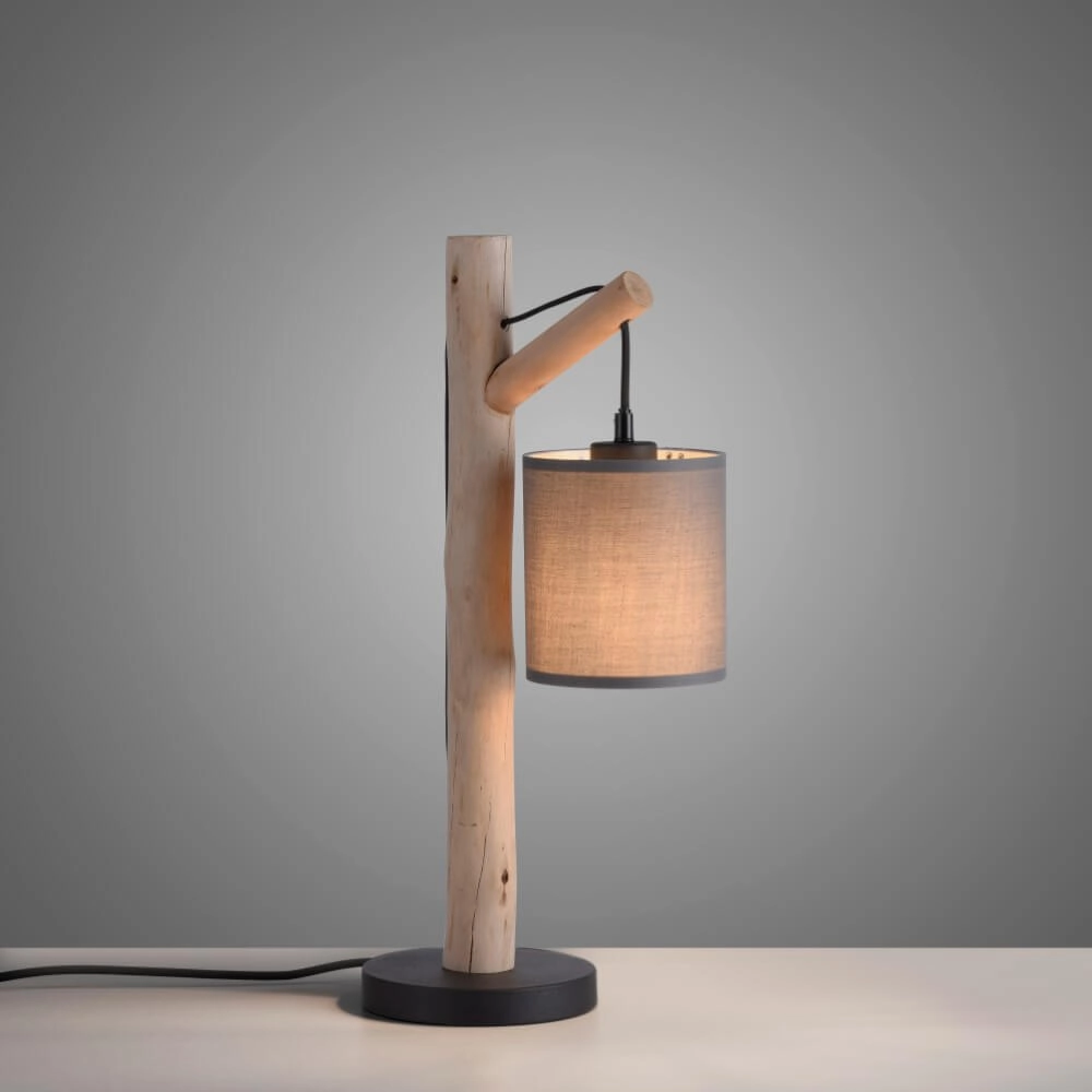 Ländliche Tischlampe Green Tribu Taupe Just Light 4043689995188