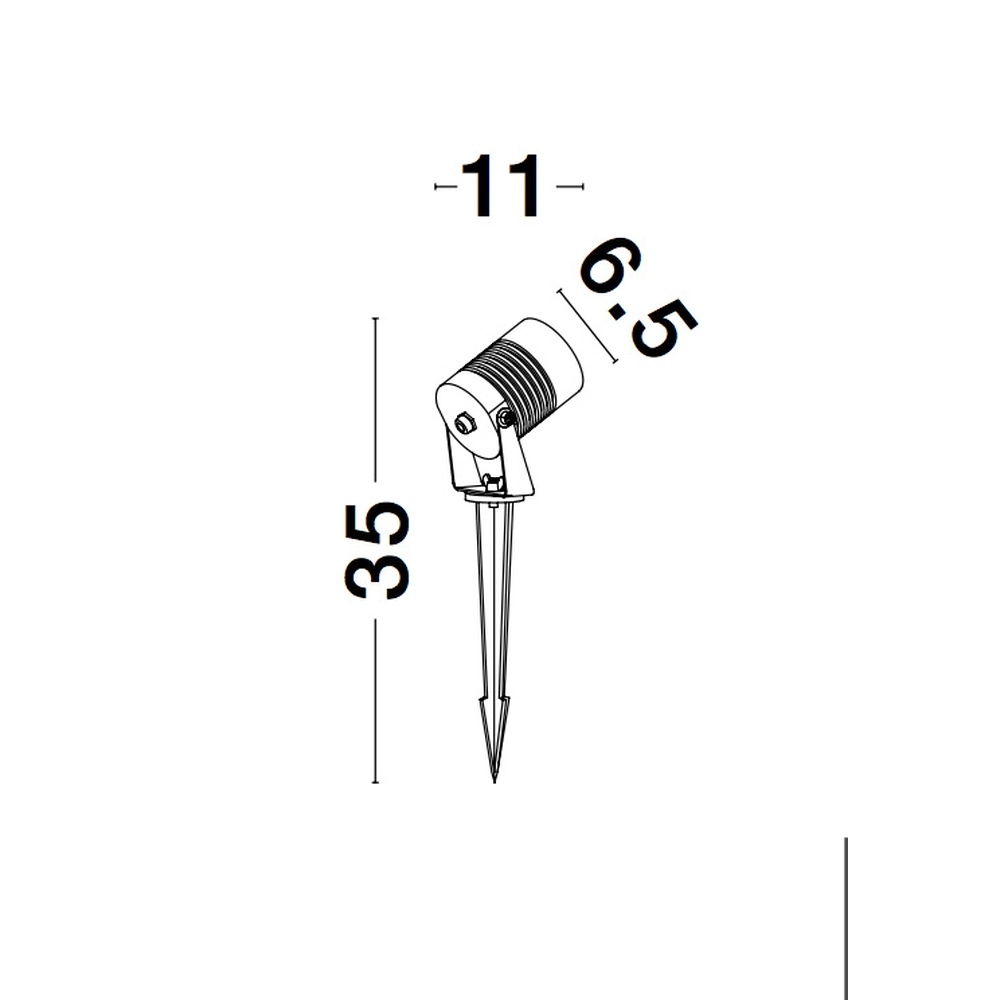 Spike-Punkt Stake schwarz 45cm Lyora 5212017424358