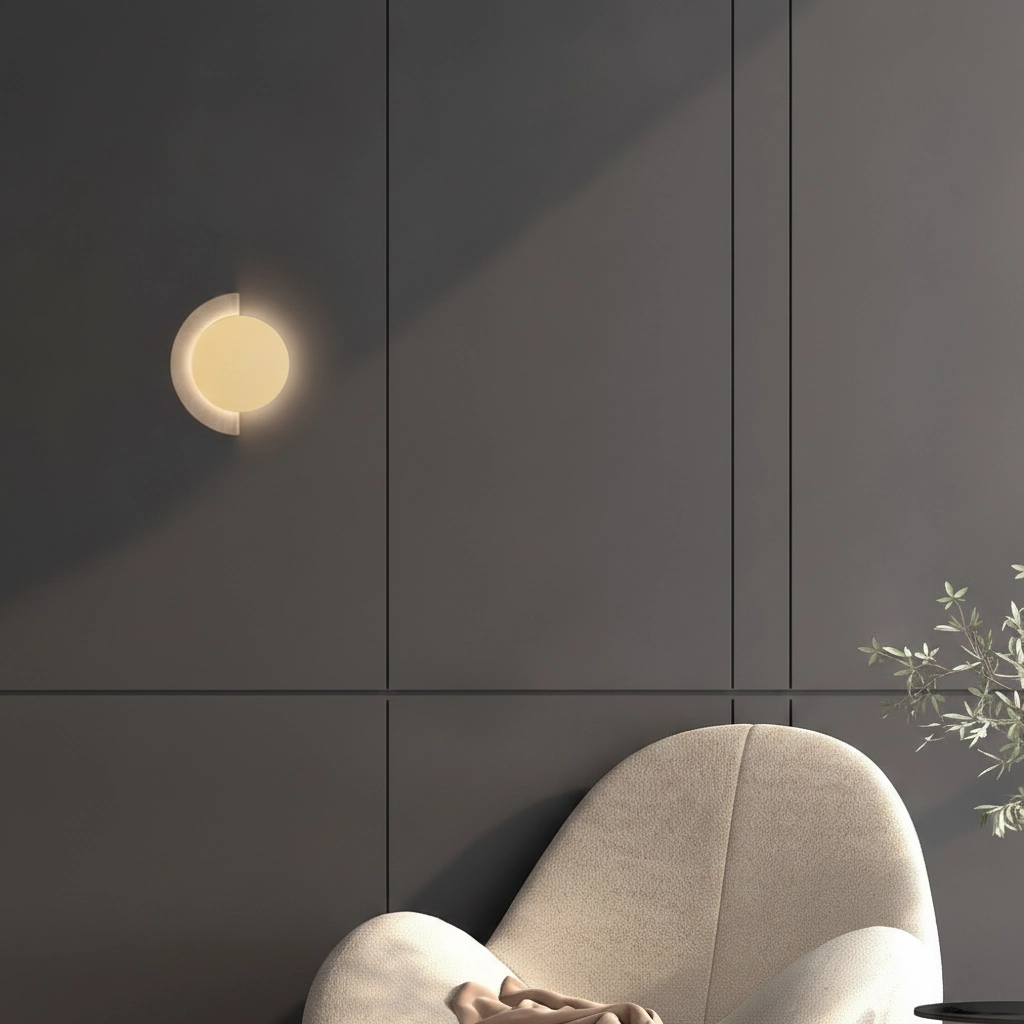Design-Wandlampe Molli Travertin Ø 21 cm