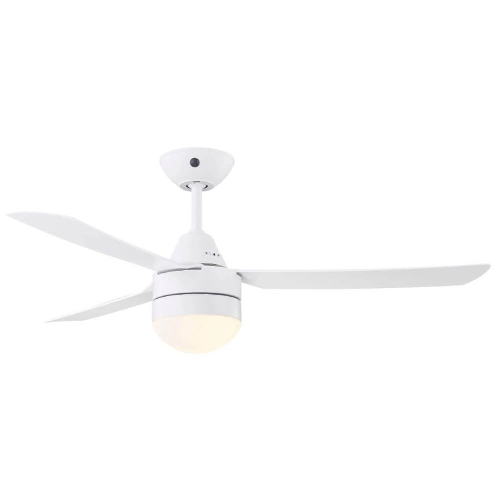 Weißer Ventilator mit Lampe Megara Ø 122cm IP55 Beacon 9333509151500