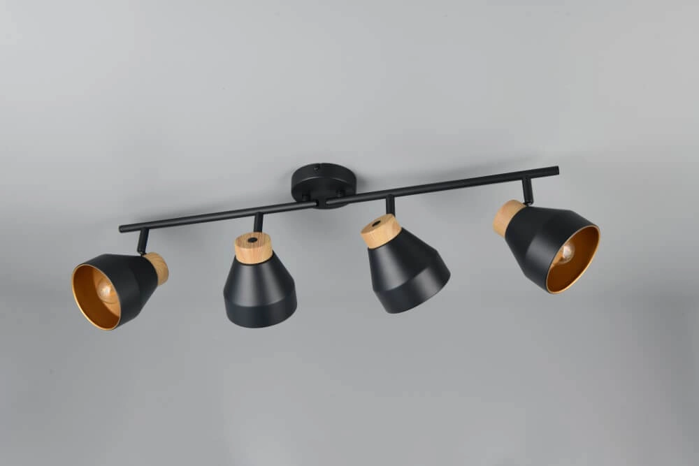 Design Deckenleuchte 4-flammig Valentin schwarz Trio 4017807637434