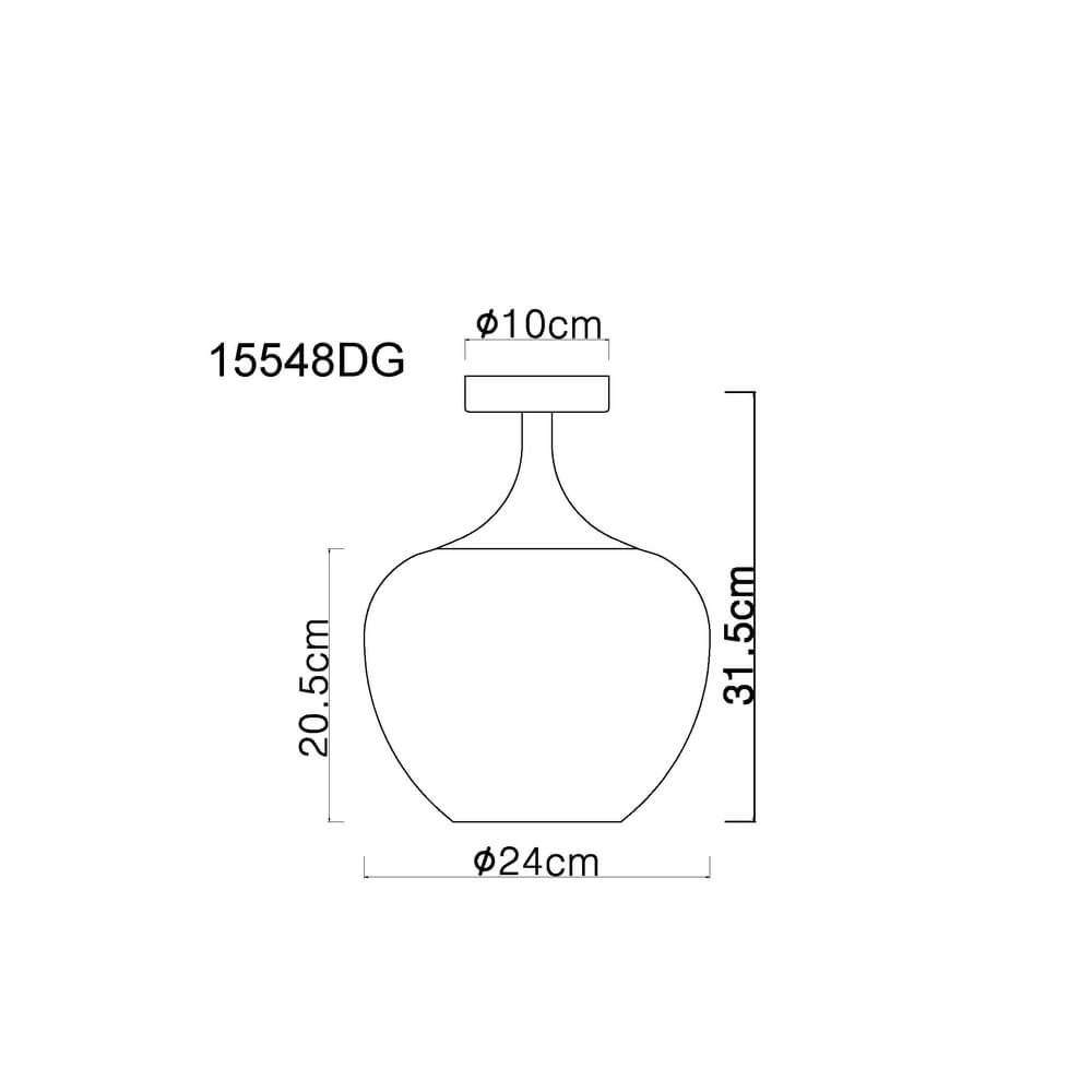 Schwarze Deckenleuchte Maxy Einzel Ø 24cm Globo 9007371444380