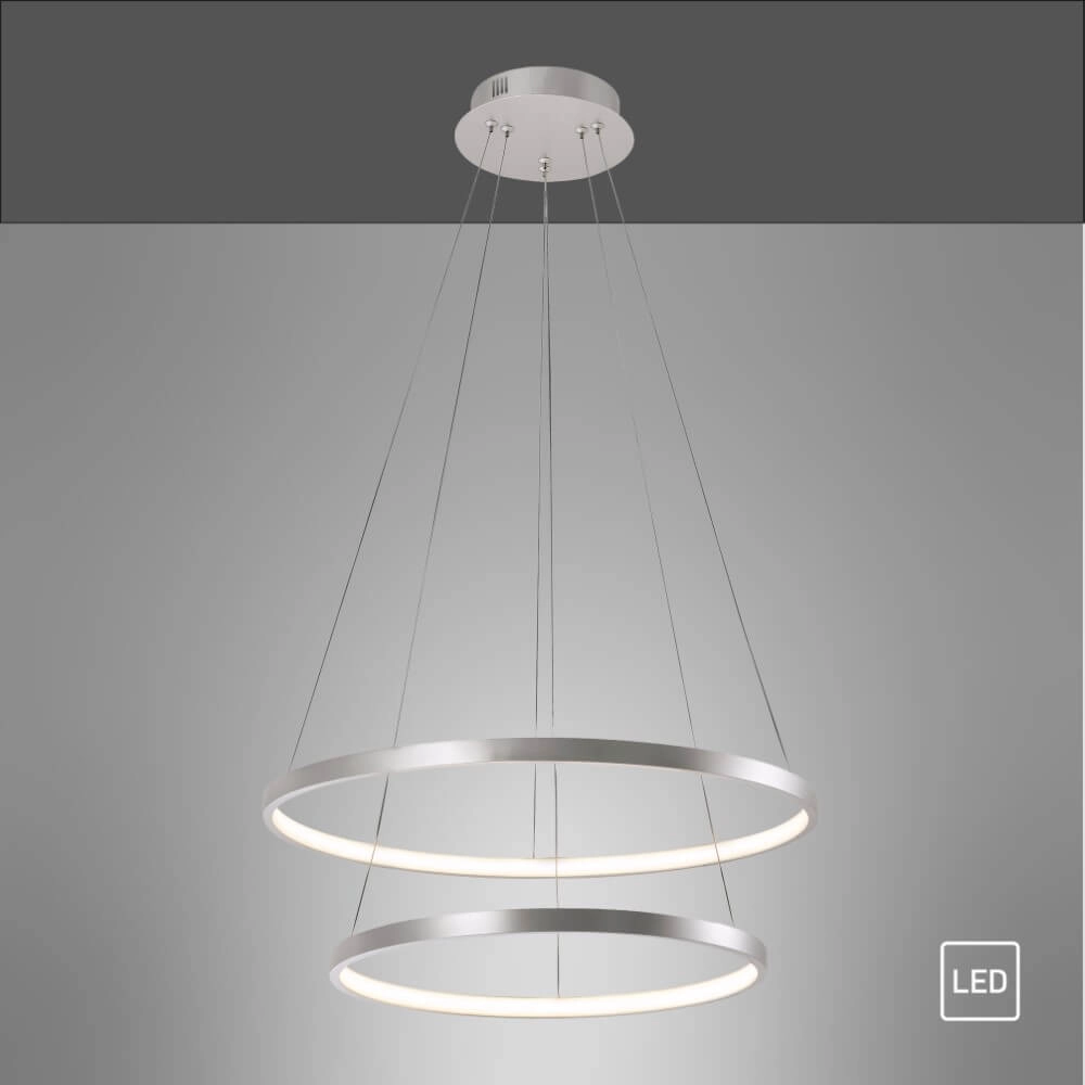 Runde Hängelampe Circle Silber Just Light 4043689960445