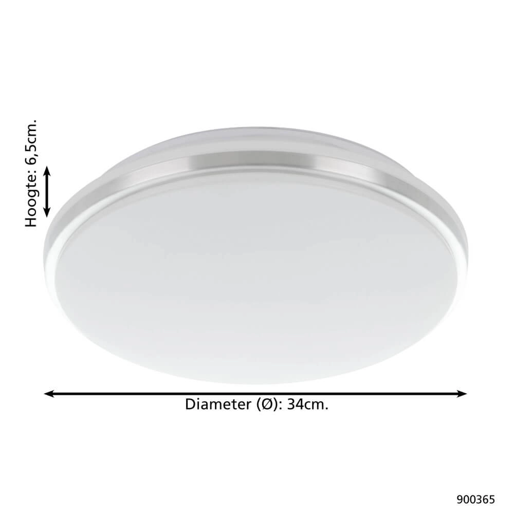 Badezimmer-Deckenleuchte Pinetto Ø 34 cm – Chrom Eglo 9008606235964