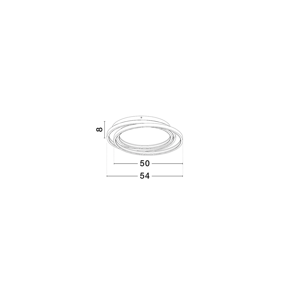 Runde Deckenleuchte Arbor schwarz Ø 54cm Lyora 5212017454935
