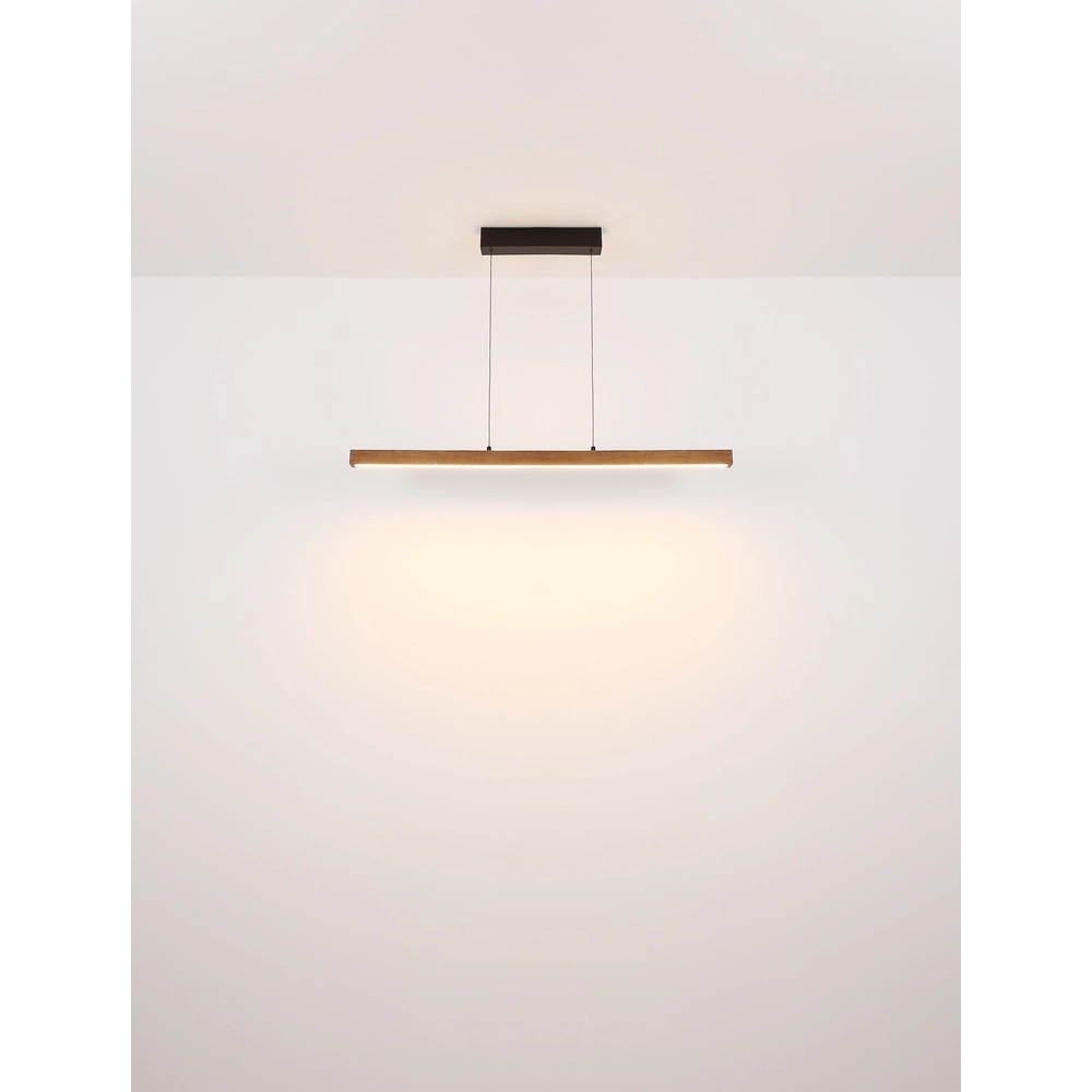 Elegante Pendellampe Olivus Holz 115 cm Globo 9007371455683