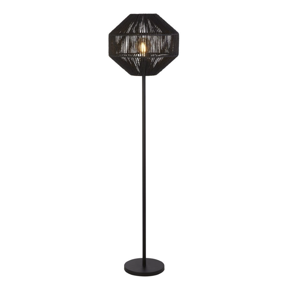 Schwarze Tischlampe Wicker Searchlight 5053423171586