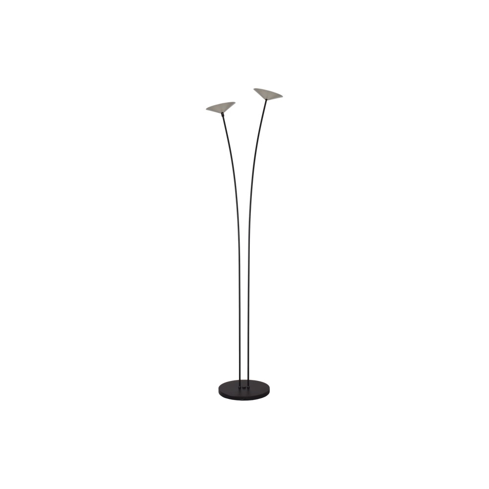 2-Licht Stehlampe Ceppo Schwarz mit Nickel Masterlight 8718121368085