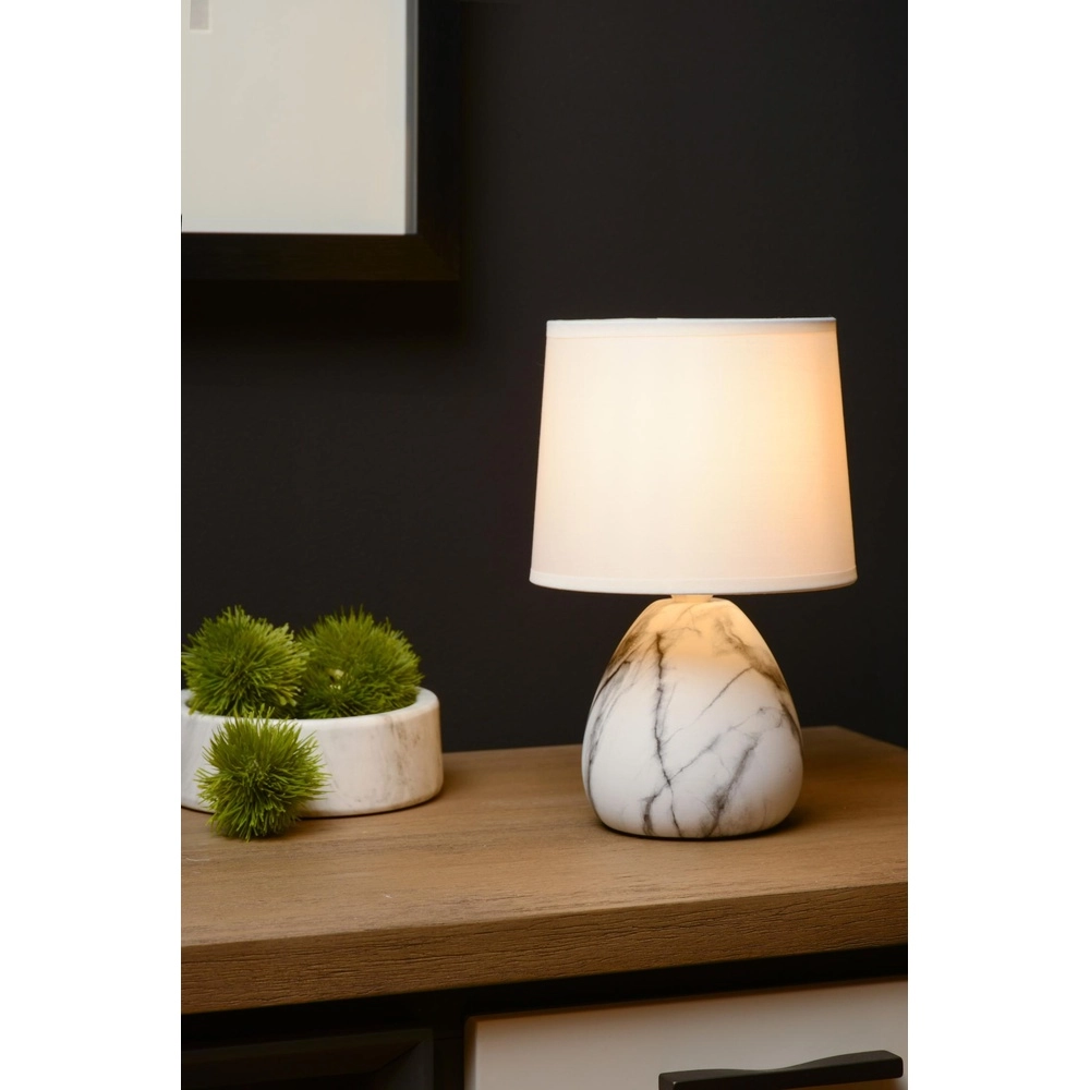 Tischlampe Marmo Weiß Lucide 5411212470232
