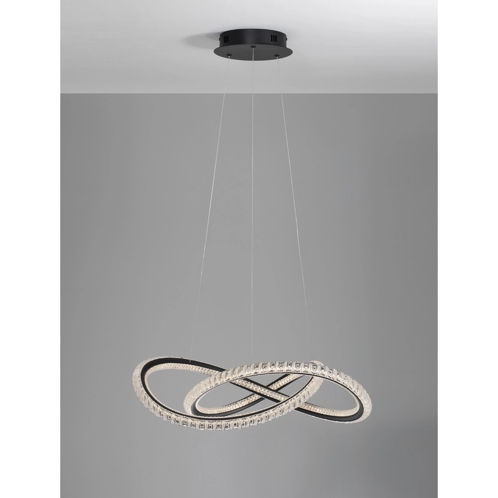Design-Pendelleuchte Ginevra schwarz Ø 58cm Lyora 5212017433473