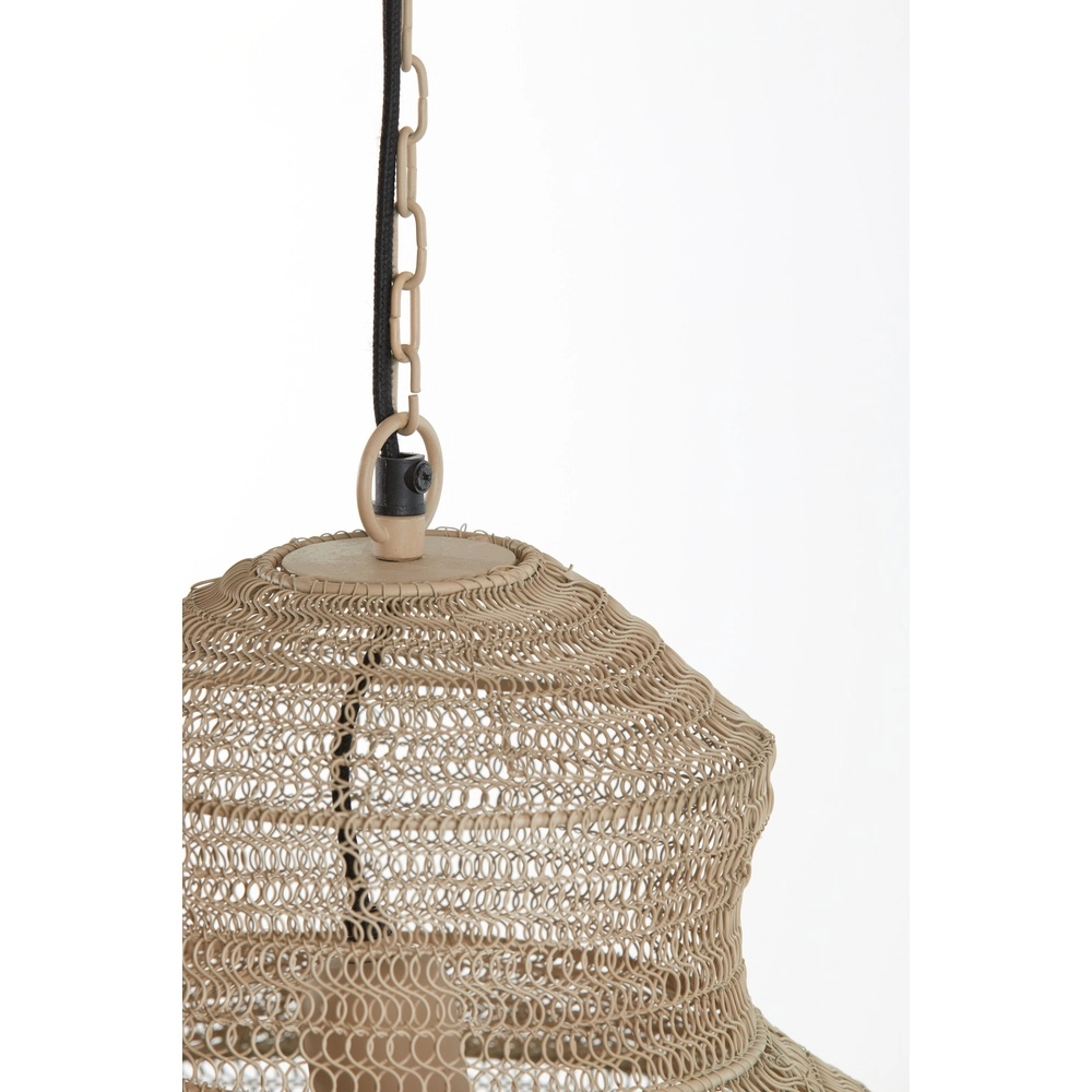 Metallnetz-Pendellampe Nakisha Ø 48 cm – Sand Light & Living 8717807695071