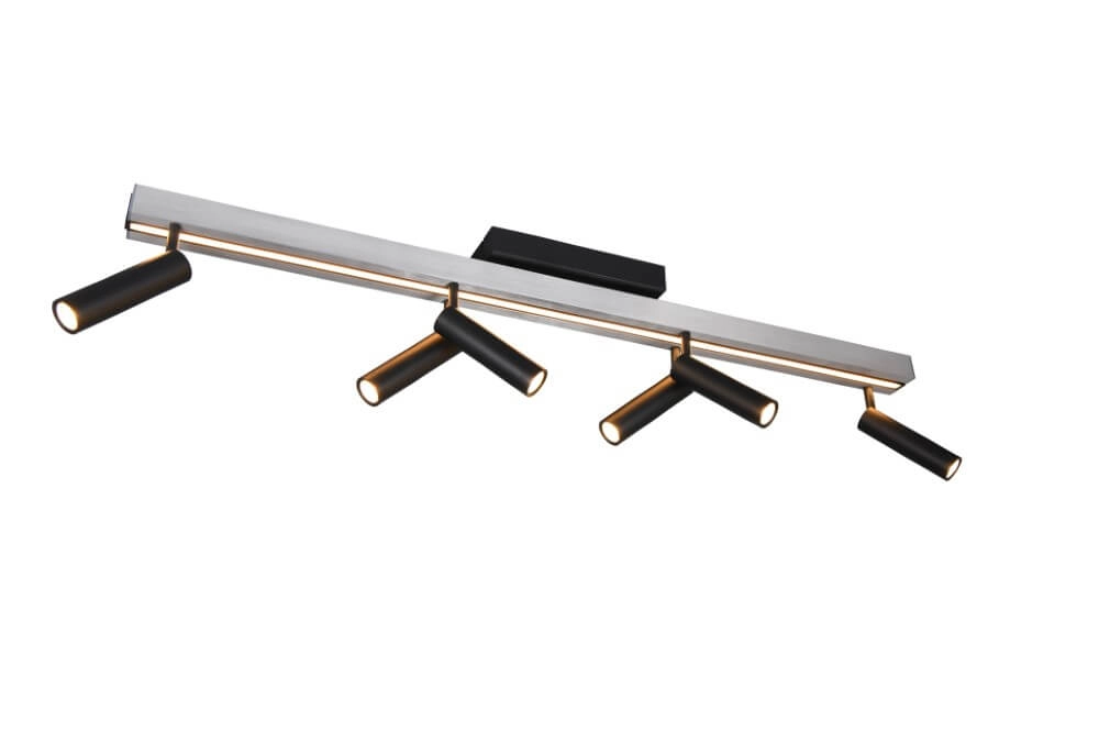 6-flammiger LED-Spot Zeno Metall mit Schwarz Trio 4017807627305
