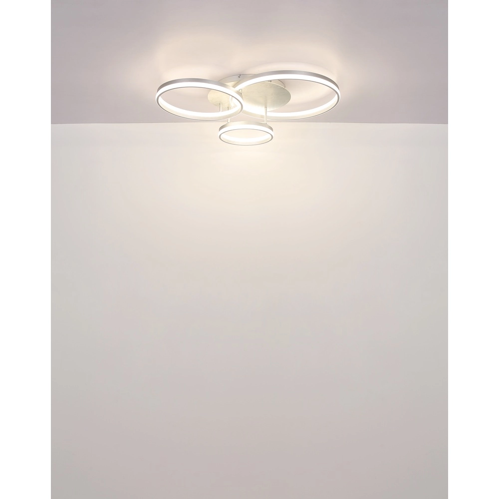 Deckenlampe Mary Silbergrau 3-Licht Globo 9007371519859