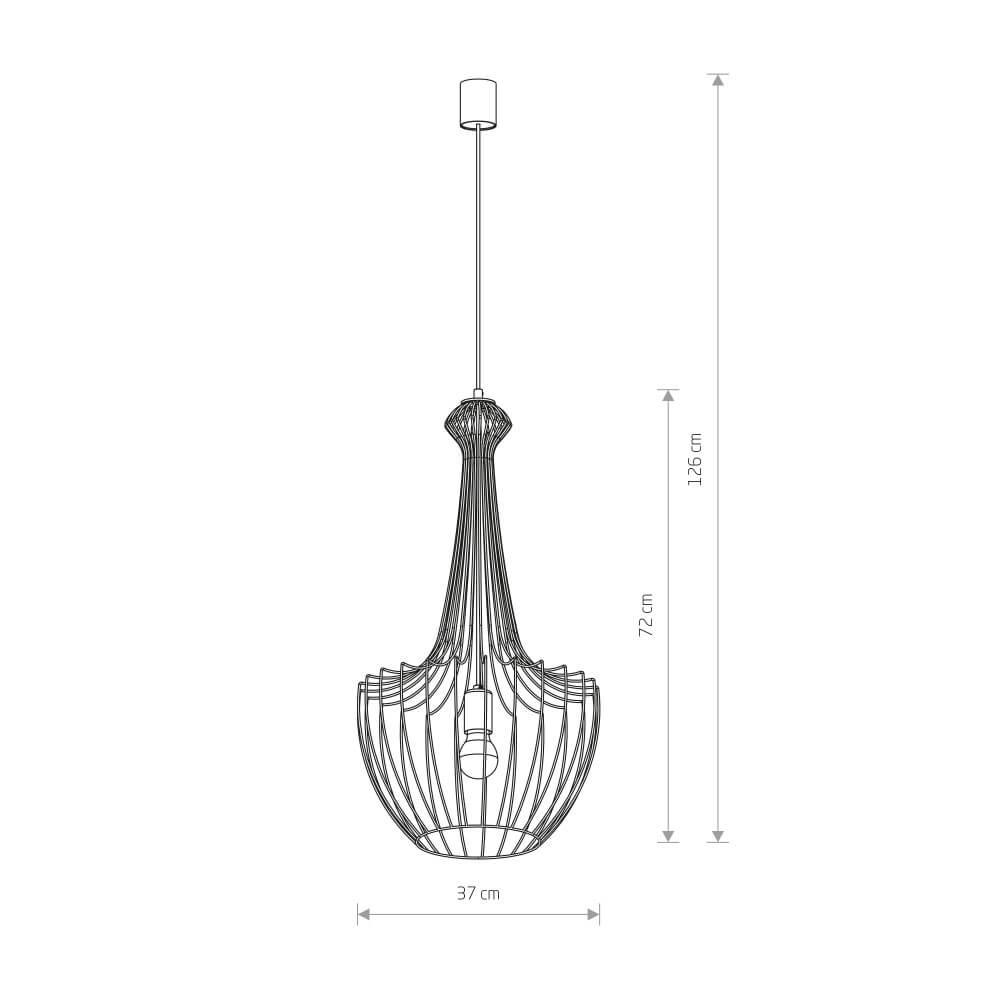 Schwarze Drahtlampe Luksor Ø 37cm Lyora 5903139885195