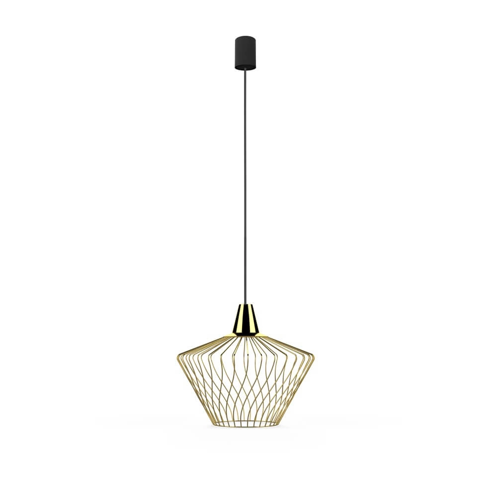 Drahtlampe Ø 38cm Wave Gold Lyora 5903139886192