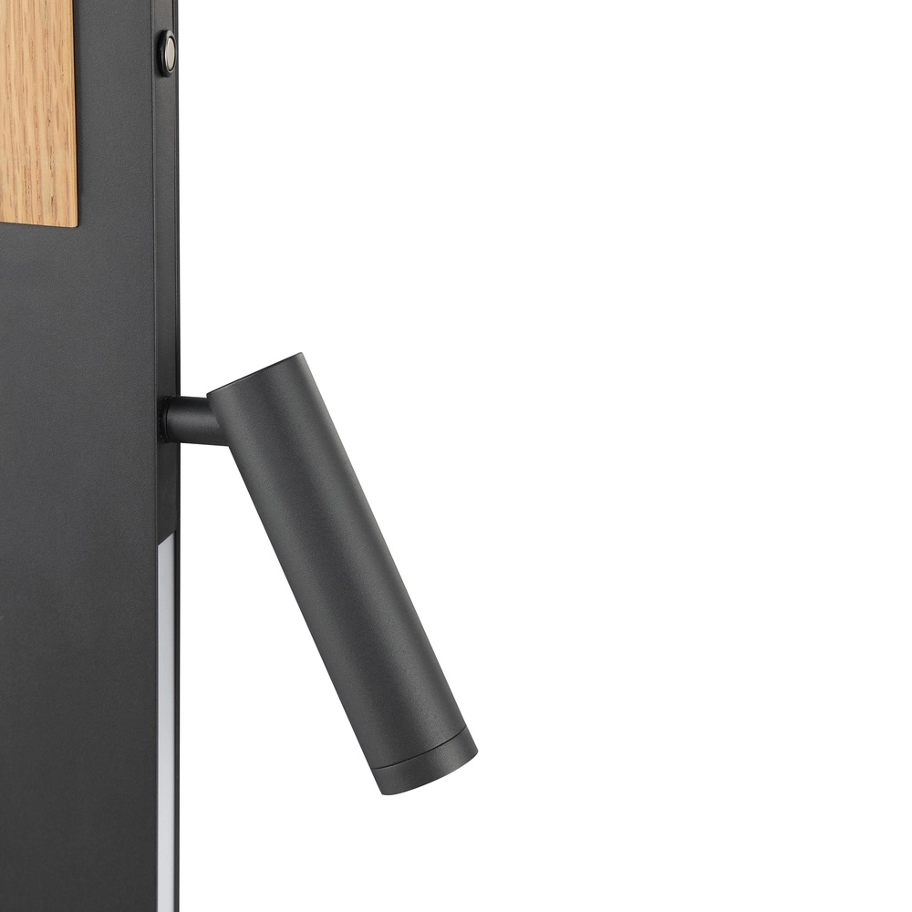 Design-Stehlampe Streamline Schwarz mit Holz Brilliant 4004353463624