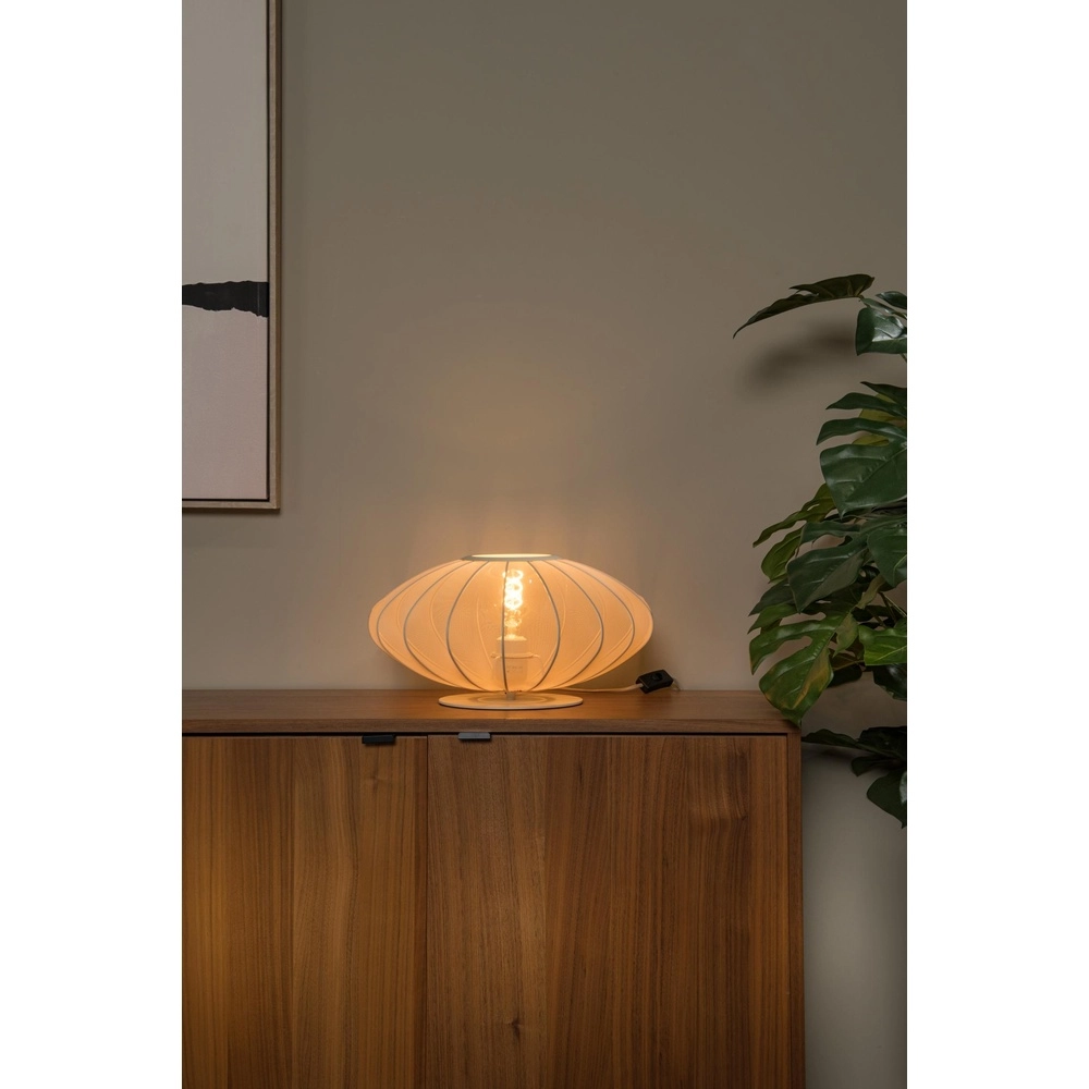 Tischlampe Corina sandbraun Ø 40 cm Lucide 5411212032058